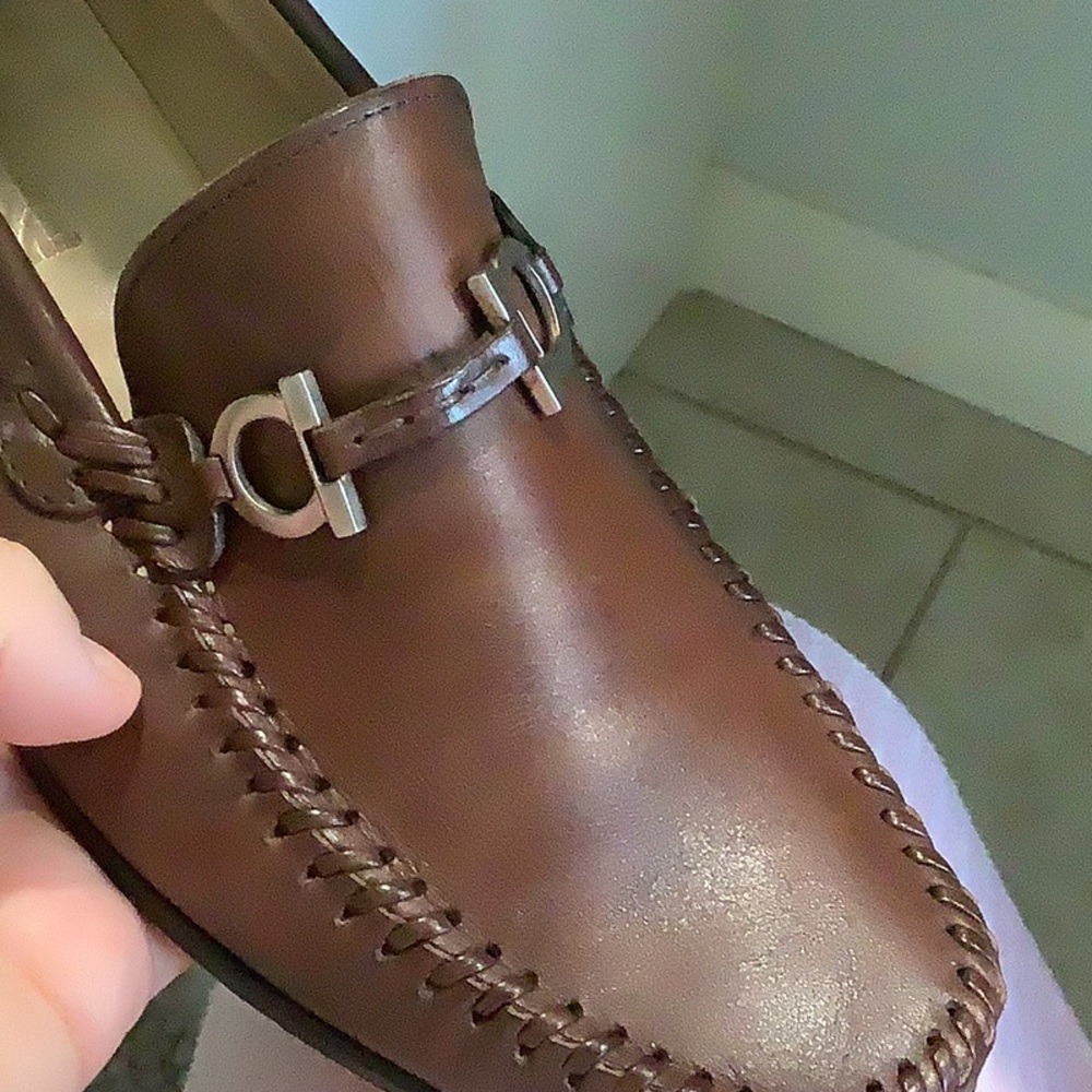 Salvatore Ferragamo Brown Leather Oxfords